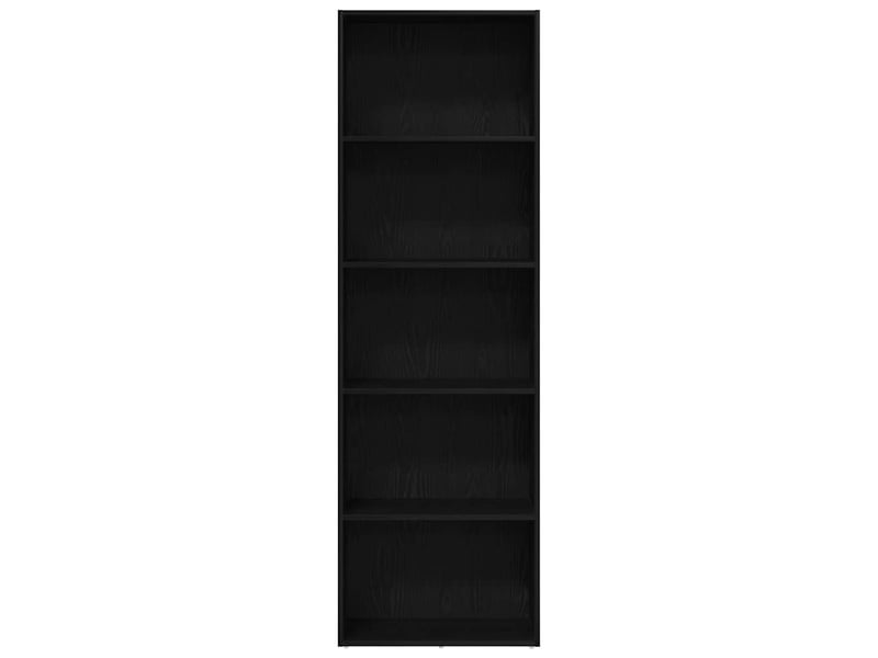  Bibliothèque, meuble de rangement salon chêne noir 60x30x189 cm bois d'ingénierie  - Conforama D