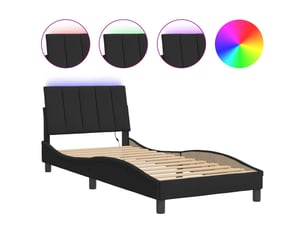 Lit simple 80x200 cm    coloris noir
