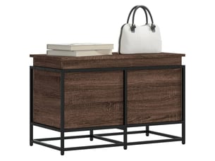 Boîte de rangement, coffre de rangement avec couvercle chêne marron bois ingénierie shl138