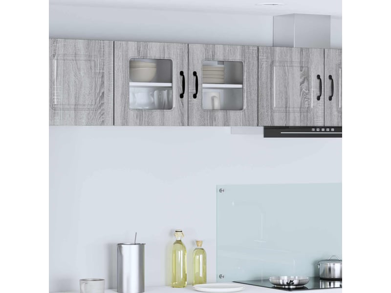 Meuble mural de cuisine | armoire de cuisine gris sonoma 80x31x40cm shl8760 - Conforama B