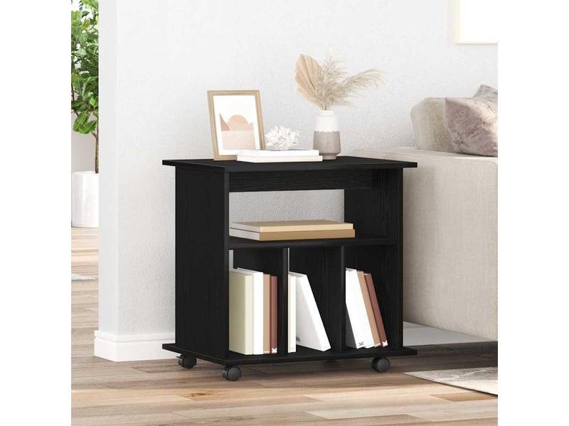Caisson roulant de bureau 60 x 45 x 55 cm bois d'ingénierie chêne noir - Conforama B