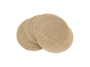 Lntyq – lot de 10 sets de table lavables en lin – matériau durable et résistant – diamètre 15 cm – design vintage élégant pour salle à manger