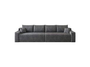 Canapé droit fixe <strong></strong> <strong>Bliss Lite</strong> 4 places Velours côtelé gris