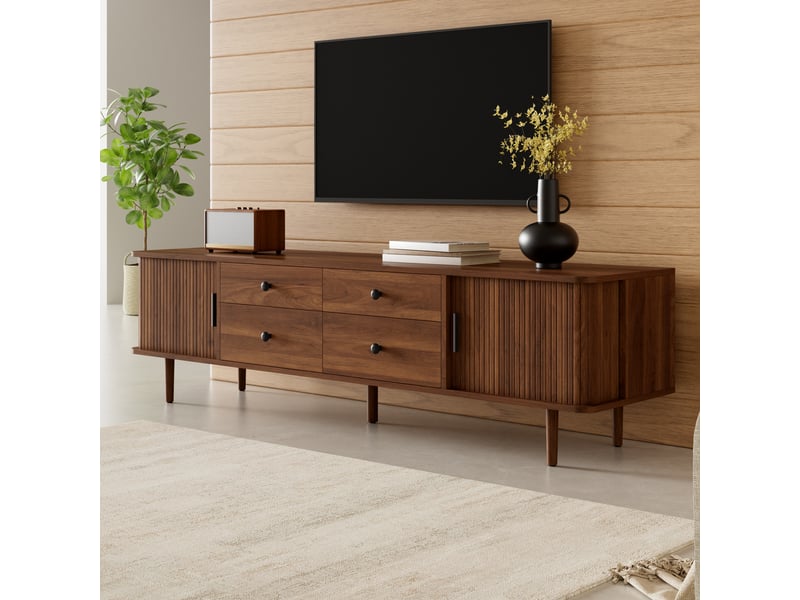  Lit double 180x200 cm avec sommier à lattes, tête de lit rembourrée, lit capitonné beige en chenille  - Conforama E