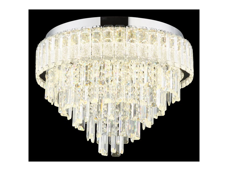  Globo crystalia plafonnier led chromé 50 cm, 27006000 k  - Conforama E