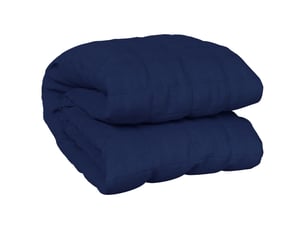 Couverture lestée adulte bleu 140x200 cm 6 kg tissu shl79552