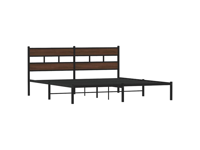 Lit double- lit adulte - cadre de lit sans matelas avec tête de lit 200x200 cm - Conforama B