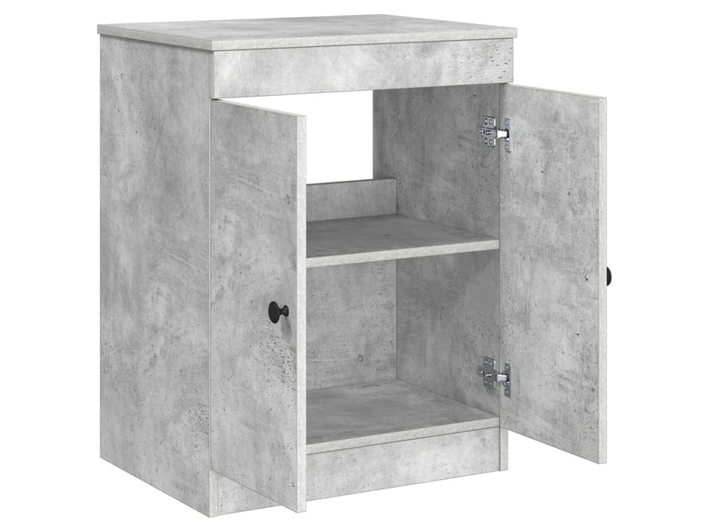  Armoire de salle de bain, meuble de rangement gris béton 54x41x70 cm shl6258  - Conforama D