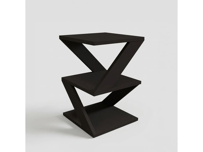  Table basse salon avec étagères rangement gain de place albeni - noir  - Conforama A
