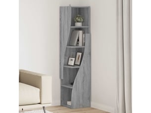 Meuble d'angle, meuble de rangement salon 32x32x140cm bois d'ingénierie gris sonoma