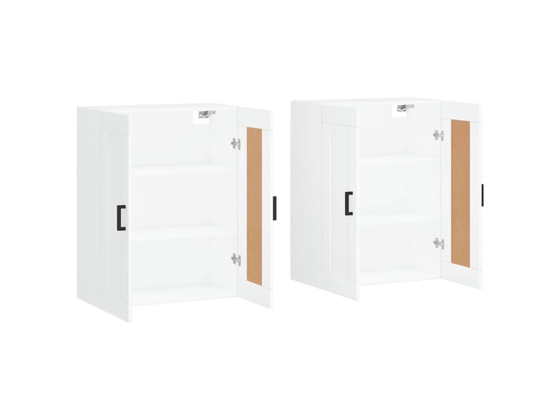  Lot de 2 armoires murales pratiques rangement 69,5 x 34 x 90 cm en bois d'ingénierie blanc 02_0055475  - Conforama B