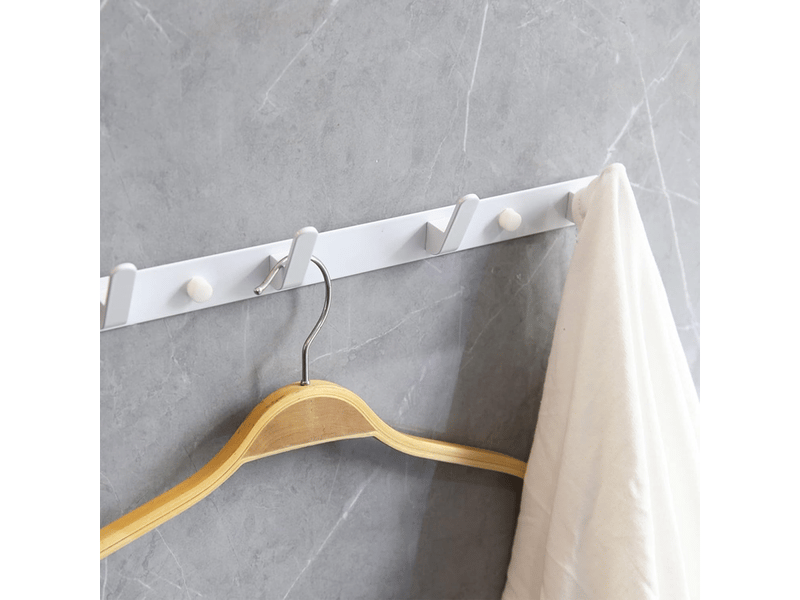  Porte-manteau mural avec 4 crochets pour salle de bain, chambre et cuisine (blanc, 1 pièce XLH-ZLS-000321ZLS - Conforama D