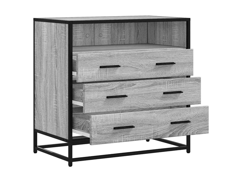  Commode, armoire à tiroirs bureau sonoma gris 70x41x70 cm bois d'ingénierie  - Conforama E