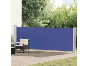 Auvent latéral rétractable, store latéral de patio 140x600 cm bleu