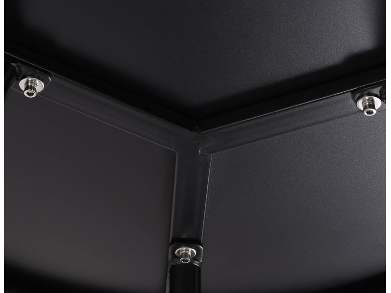 Table basse ronde intérieur extérieur en polypropylène couleur noir – ø 60 cm résistante aux intempéries 10_0009228 - Conforama E