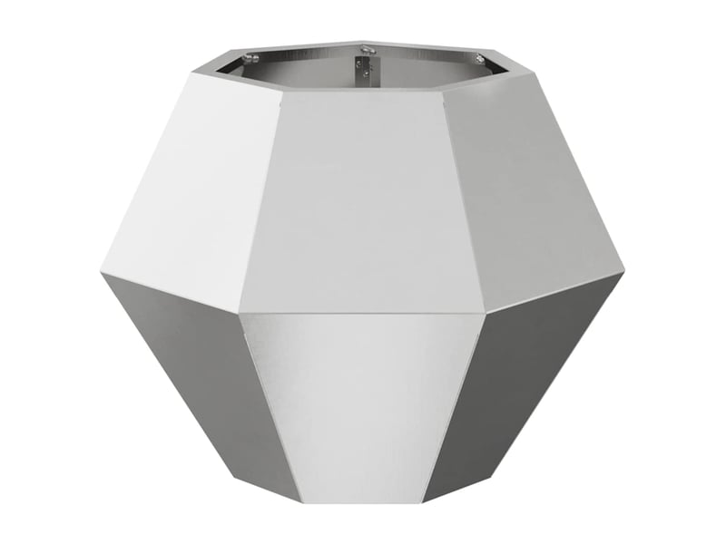  Jardinière - bac à fleurs argenté 50 x 50 x 40 cm acier inoxydable  - Conforama E
