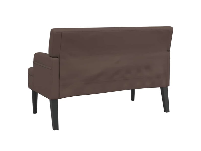  Canapé 2 places avec dossier marron 112x65,5x75 cm similicuir  - Conforama E