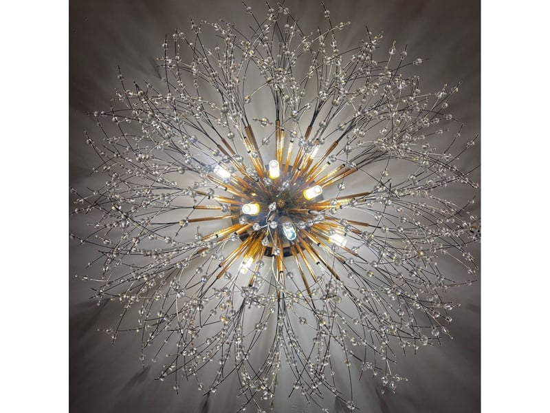  Moderne plafonnier en cristal, feux d'artifice lustre, d'or plafonniers  - Conforama B