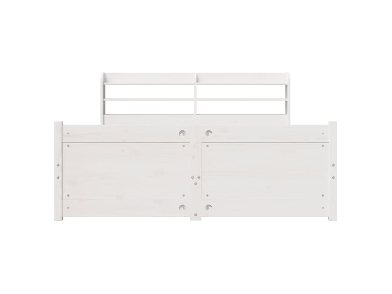 Lit double- lit adulte - cadre de lit avec tête de lit sans matelas blanc 150x200 cm - Conforama C