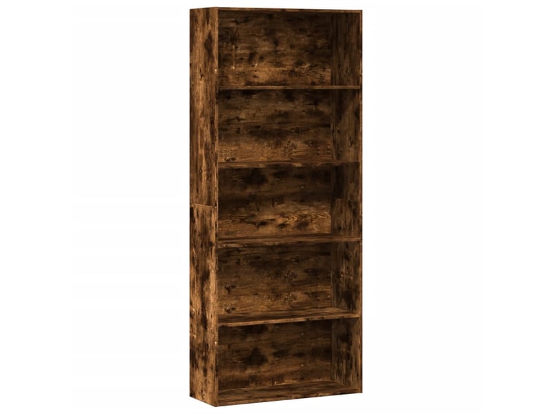  Bibliothèque, étagère de rangement chêne fumé 80x30x189 cm bois d'ingénierie  - Conforama A