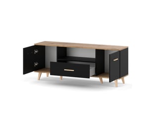 Meuble tv coloris noir 36 cm <strong>STIV-MEUBLES</strong>  <strong>SCAN_CZMWO_RTV2D1S</strong>