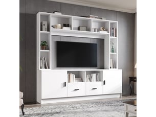 Meuble tv coloris blanc 180 cm <strong></strong>  <strong></strong>
