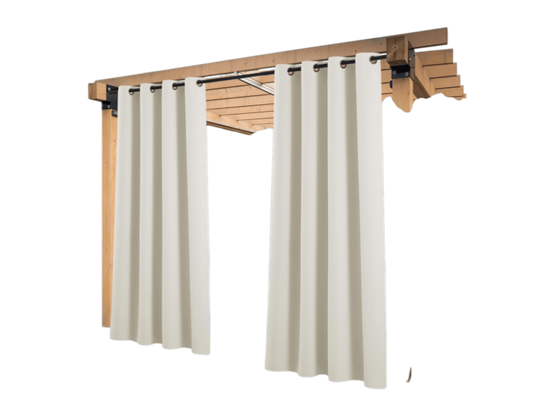  Rideaux d'extérieur - lot de 2 rideaux occultants thermiques à œillets, isolation thermique terrasse et décoration extérieure, l 132 x h 213 cm,  - Conforama A