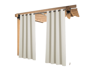 Rideaux d'extérieur - lot de 2 rideaux occultants thermiques à œillets, isolation thermique terrasse et décoration extérieure, l 132 x h 213 cm,