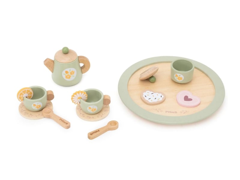  Dînette viga 44305 - service à café et à thé en bois avec plateau 6971608443053 - Conforama E