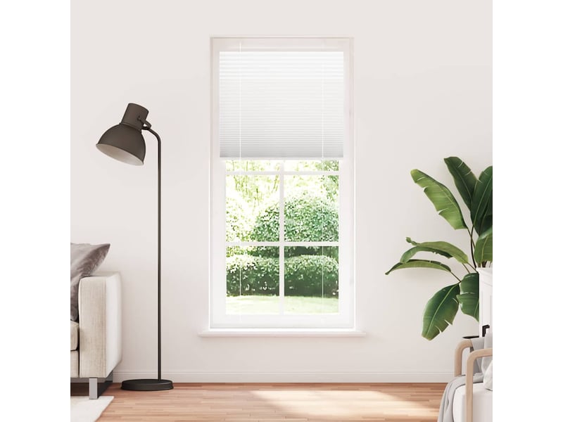  Store plissé, store de fenêtre blanc 90x200 cm largeur du tissu 89,4 cm polyester cf46769  - Conforama A
