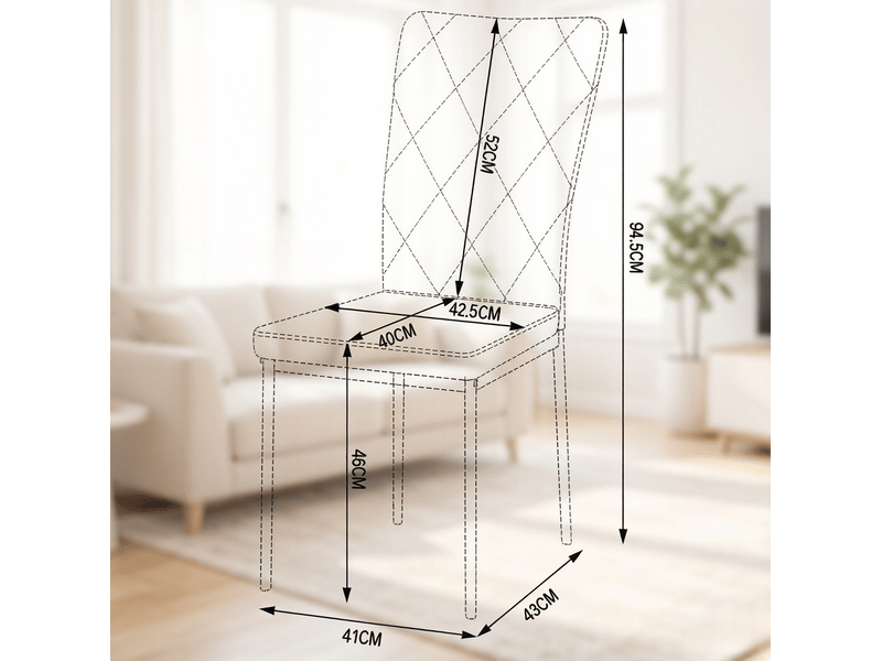  Lot de 4 chaises de salle à manger en velours gris foncé  - Conforama C