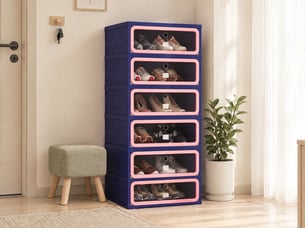 Meuble à chaussures 12 paire(s)  <strong>MIOOSUT</strong>  <strong></strong> coloris bleu