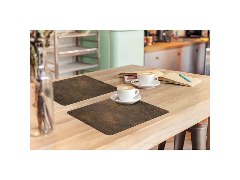  Sets de table impression rouille - fer - marron lot de 6 placemats 45x30  - Conforama B