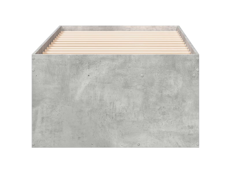 Lit simple- lit adulte - cadre de lit avec rangement avec tiroir gris béton 80 x 200 cm - Conforama C