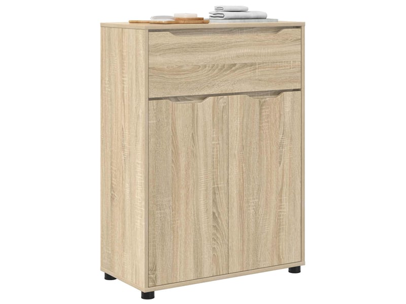 Cabinet de salle de bain, meuble de rangement chêne sonoma 72.5x36.5x100 cm - Conforama C