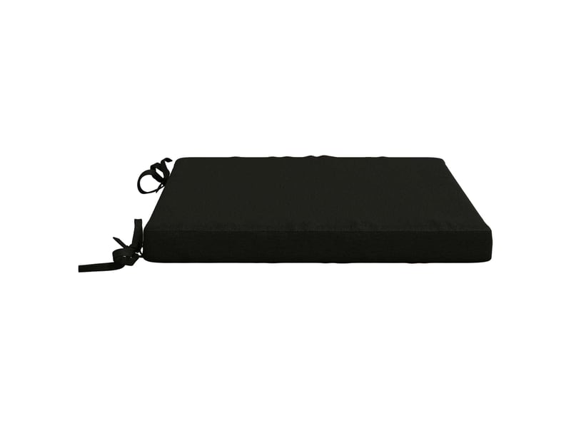  Lot de 4 coussins de siège, coussins d'assise soest 100 % polyester noir cf60445  - Conforama D
