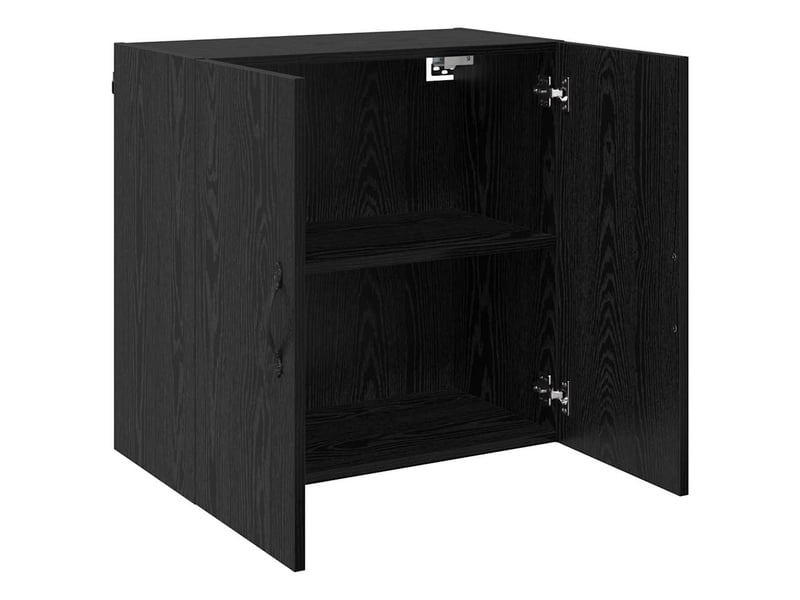  Armoire murale salon, meuble de rangement 60 x 31 x 60 cm bois d'ingénierie chêne noir  - Conforama E