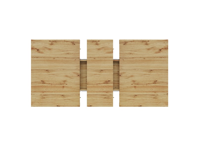 Table à manger extensible 119-158,5 x 80 x 75 cm, rallonge intégrée, plateau télescopique et pieds en x, pour cuisine ou salon,bois naturel evarich - Conforama D