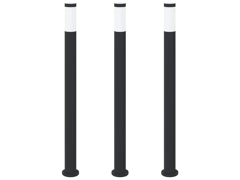 Lot de 3 borne lumineuse 110 cm acier inoxydable ip44 shl75787 - Conforama A