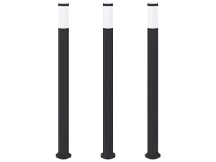 Lot de 3 borne lumineuse 110 cm acier inoxydable ip44 shl75787