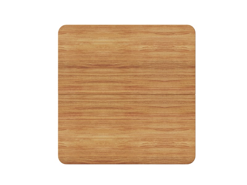 Table carrée effet bois foncé avec rangement intégré, 80 × 80 cm Fay Lum - Conforama W