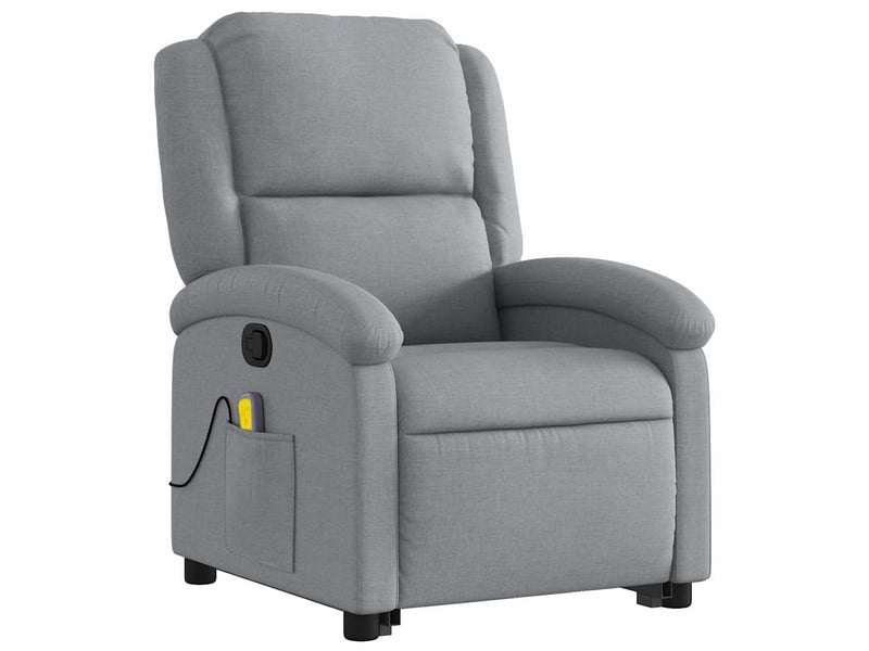  Fauteuil de massage inclinable, fauteuil relax gris clair tissu shl56916  - Conforama D