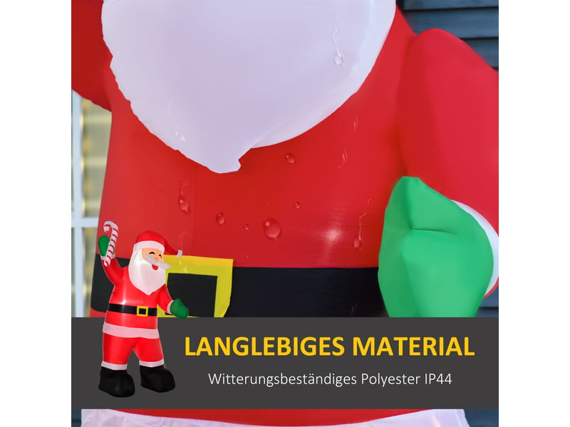 Père noël gonflable avec éclairage led et accessoires 140 x 85 x 250 cm  - Conforama E