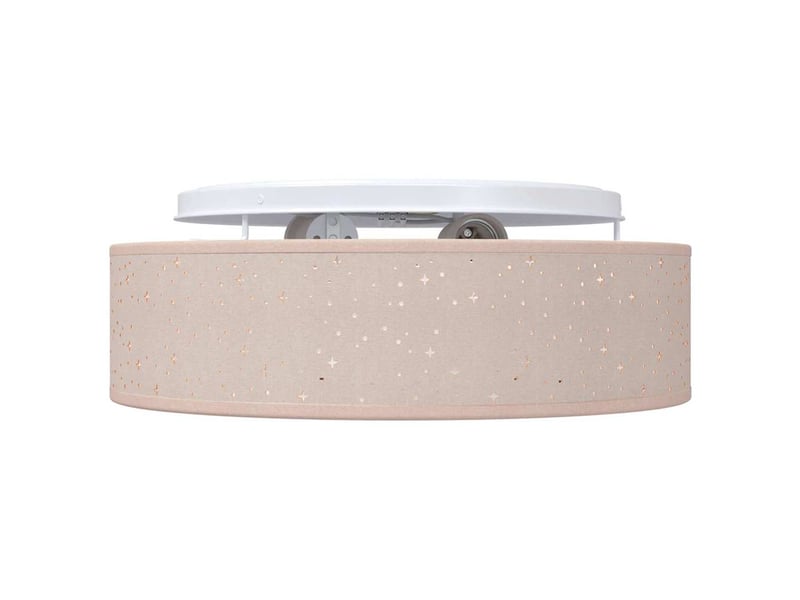 Lampe de plafond, plafonnier taupe 38x38x13,5 cm tissu shl85018 - Conforama E