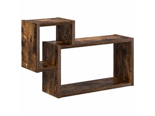 Étagère flottante, étagère suspendue montage mural chêne fumé 55 x 15 x 35 cm cf42491