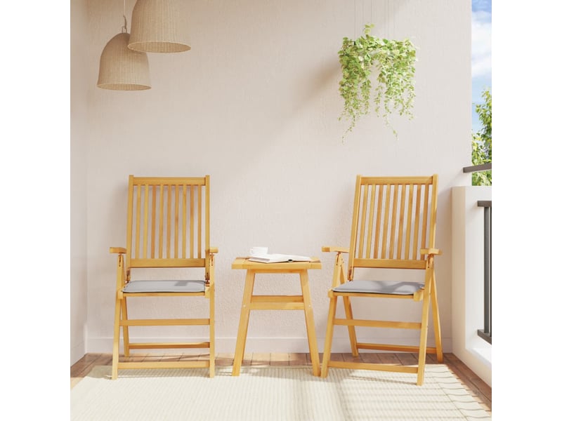  Lot de 2 coussins de siège de jardin gris clair 45x45x2cm carré cf60751  - Conforama C