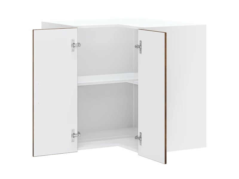  Meuble de rangement, armoire murale d'angle de cuisine kalmar chêne fumé  - Conforama E