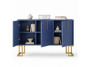 Buffet 3 porte(s) 0 tiroir(s) <strong>MODENVIE</strong> <strong></strong> - 138 cm coloris bleu