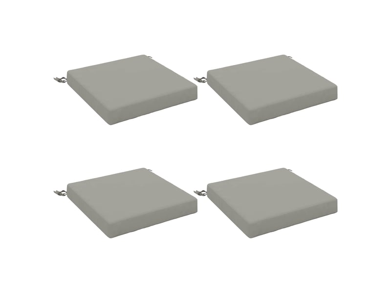  Lot de 4 coussins de siège, coussins d'assise soest 100 % polyester gris cf60408  - Conforama A