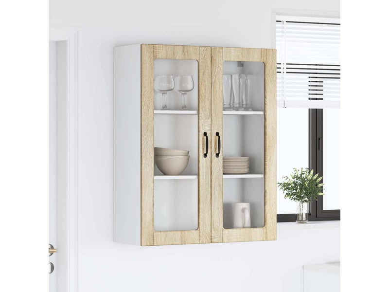  Meuble mural de cuisine | armoire de cuisine chêne sonoma 80x31x100cm shl7291  - Conforama D